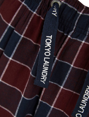Regina Brushed Flannel Woven Checked Cotton Lounge Pants in Port Royale  - Tokyo Laundry