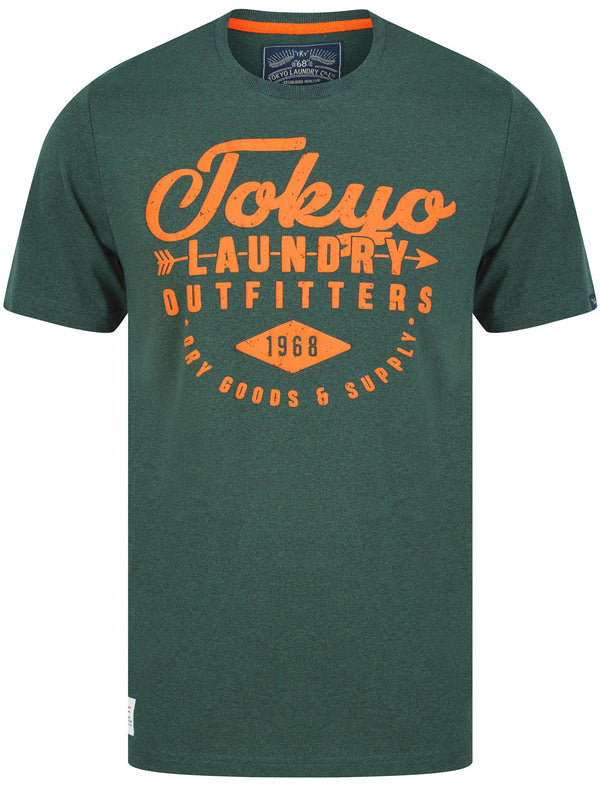 Robins Motif Cotton Jersey T-Shirt In Green Grindle - Tokyo Laundry