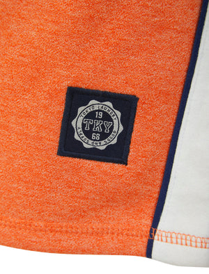 Rocky Short Brushback Fleece Jogger Shorts in Orange Grindle  - Tokyo Laundry