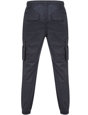 Rodeo Cotton Twill Cuffed Cargo Jogger Pants with Pockets in Parisian Night - Tokyo Laundry
