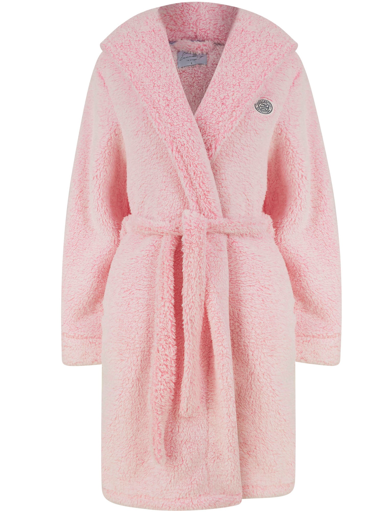 Women's Rosethorns Soft Fleece Tie Robe Dressing Gown with Hood in Pin Tokyo Laundry Women's Rosethorns Soft Fleece Tie Robe Dressing Gown with Hood in Pin Tokyo Laundry
