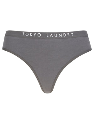 Saint (5 Pack) Cotton Assorted Thongs in Rust / Willow / Dutch Canal / Thunderstorm / Yolk Yellow - Tokyo Laundry