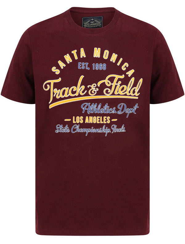 Santa Monica Applique Motif Cotton Jersey T-Shirt In Port Royale - Tokyo Laundry