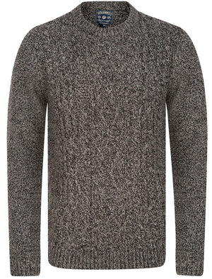Scotby Chunky Cable Knitted Jumper in Dove Grey Twist - Tokyo Laundry
