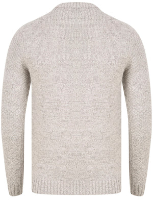 Scotby Chunky Cable Knitted Jumper in Light Grey Twist - Tokyo Laundry