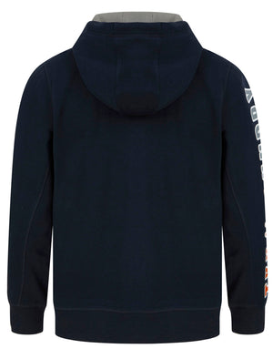 Spark Zip Through Hoodie With Sleeve Detail In Sky Captain Navy - Tokyo Laundry