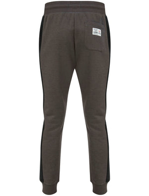 Spark Brushback Fleece Cuffed Joggers with Side Panel Detail in Eiffel Tower Grey - Tokyo Laundry