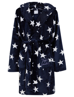 Supersoft Fleece Star Print Hooded Gown | Simply Be