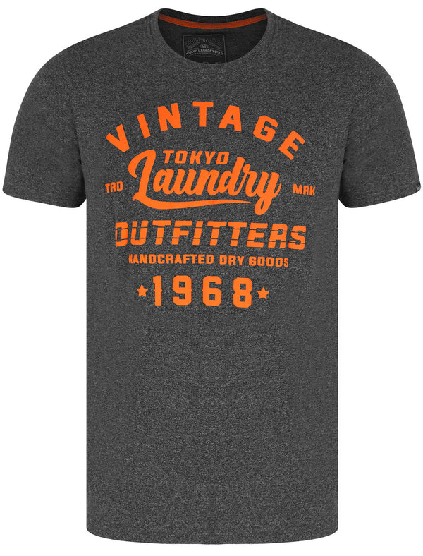 Swift Motif Cotton Jersey Grindle T-Shirt in Dark Grey - Tokyo Laundry