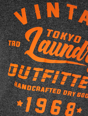 Swift Motif Cotton Jersey Grindle T-Shirt in Dark Grey - Tokyo Laundry