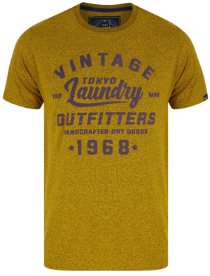 Swift Motif Cotton Jersey Grindle T-Shirt in Yellow - Tokyo Laundry
