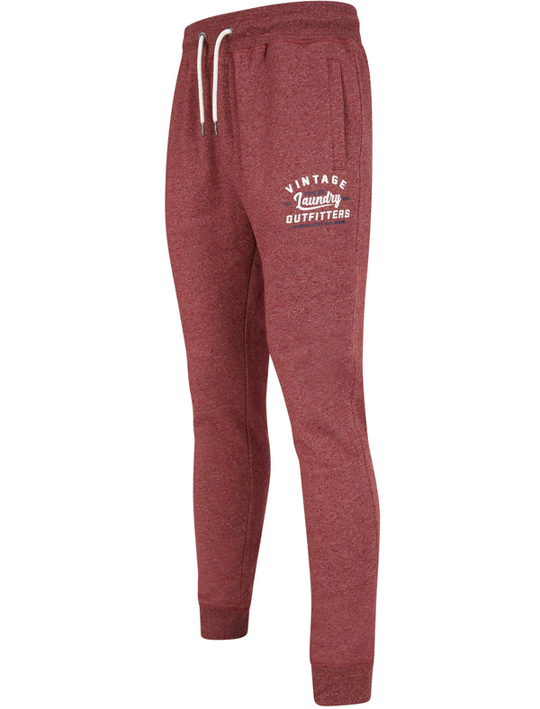 Swifter Brushback Fleece Cuffed Joggers in Burgundy Siro - Tokyo Laundry