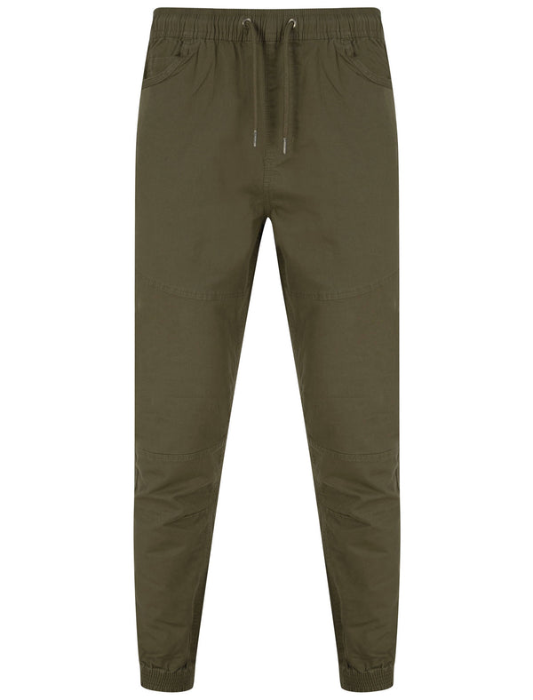 Tamuin Cotton Twill Cuffed Cargo Jogger Pants in Grape Leaf - Tokyo Laundry