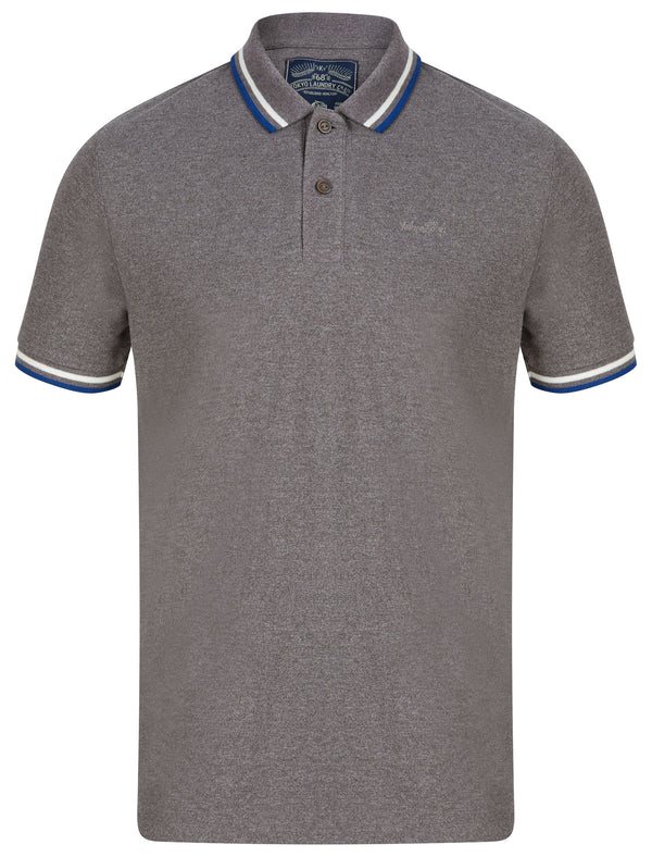 Thornwood Grindle Cotton Pique Polo Shirt In Dark Gull Grey - Tokyo Laundry