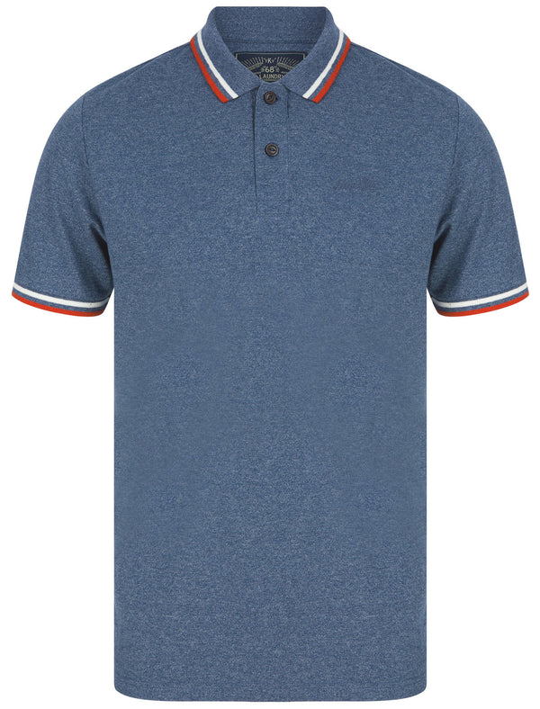 Thornwood Grindle Cotton Pique Polo Shirt In Washed Blue - Tokyo Laundry