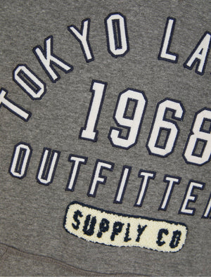 Thought Fleece Pullover Hoodie with Borg Lined Hood in Mid Grey Marl - Tokyo Laundry