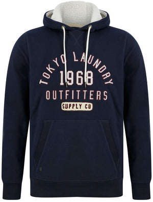 Thought Fleece Pullover Hoodie with Borg Lined Hood in Sky Captain Navy - Tokyo Laundry