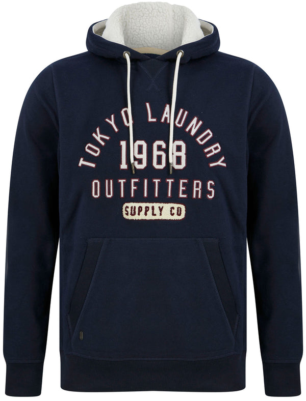 Thought Fleece Pullover Hoodie with Borg Lined Hood in Sky Captain Navy - Tokyo Laundry