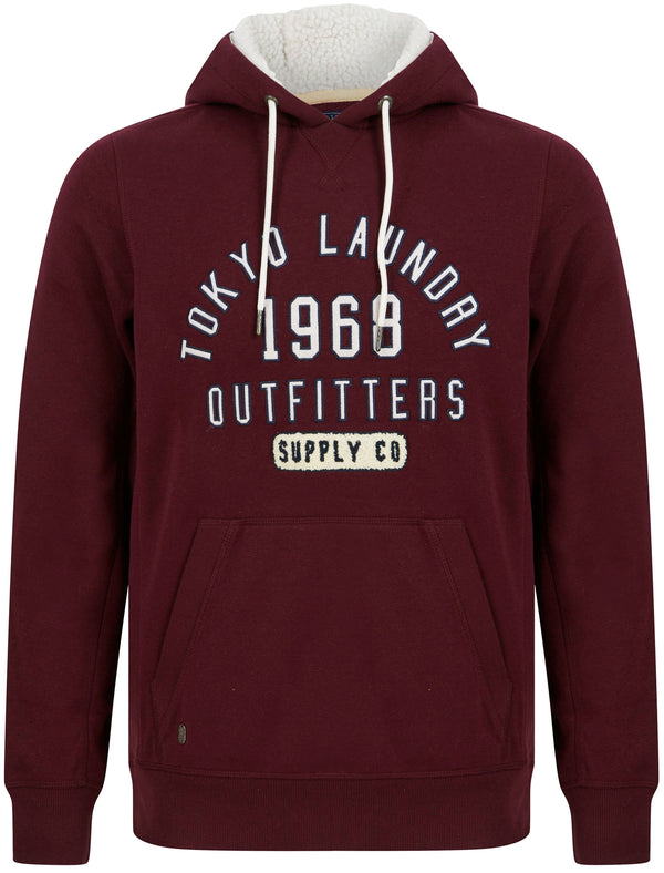 Thought Fleece Pullover Hoodie with Borg Lined Hood in Winetasting - Tokyo Laundry