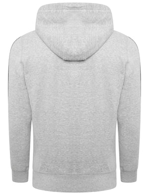 Timber Lakes Zip Through Hoodie With Tape Sleeve Detail In Light Grey Marl - Tokyo Laundry
