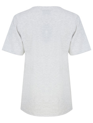 Valentina Sequin Motif Cotton Jersey T-Shirt in Ice Grey Marl - Tokyo Laundry