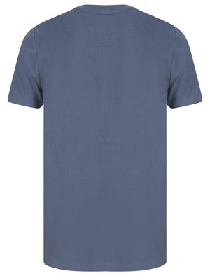 Varsity Team Motif Cotton Jersey T-Shirt In Vintage Indigo - Tokyo Laundry