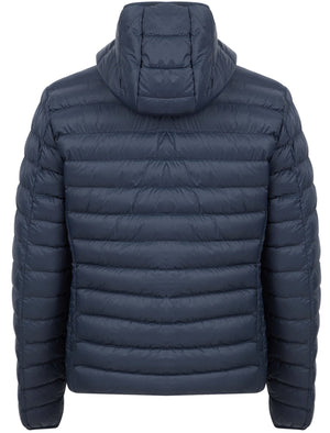 Nadav Quilted Puffer Jacket with Hood in Sky Captain Navy - Tokyo Laundry