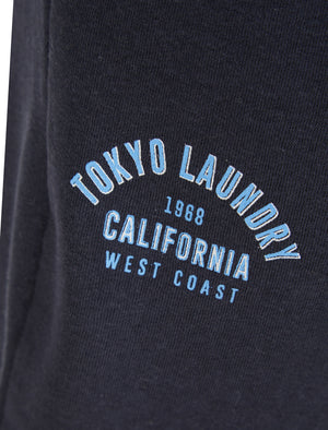 West Coast Brushback Fleece Cuffed Joggers in Sky Captain Navy - Tokyo Laundry