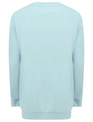 Algadia Loopback Fleece Cotton Blend Sweatshirt in Aquamarine - Tokyo Laundry
