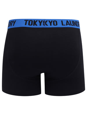 Brompton 2 (2 Pack) Boxer Shorts Set in Nautical Blue / Koi Orange - Tokyo Laundry