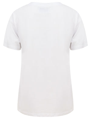 Cami Palm Springs Motif Cotton Jersey T-Shirt in Bright White - Tokyo Laundry