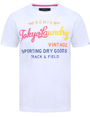 Candyshop Ombre Motif Cotton Jersey T-Shirt In Bright White - Tokyo Laundry