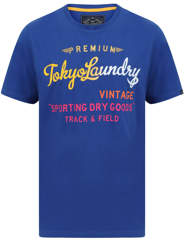 Candyshop Ombre Motif Cotton Jersey T-Shirt In Sea Surf Blue - Tokyo Laundry