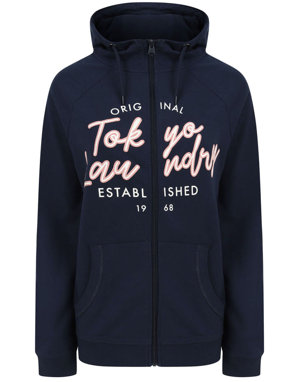 Forna Zip Through Hoodie in Peacoat Blue - Tokyo Laundry
