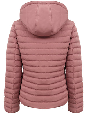 Ginger Quilted Hooded Puffer Jacket in Nostalgia Rose - Tokyo Laundry