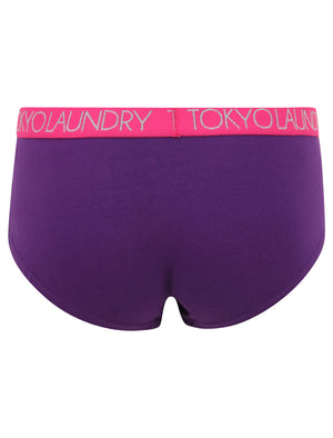 Jenny 2 (5 Pack) Assorted Hipster Briefs In Beetroot Pink / Light Grey Marl / Peacoat Blue / Imperial Purple - Tokyo Laundry