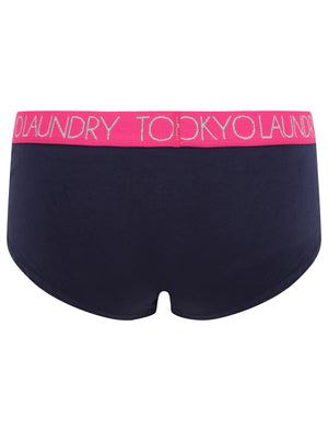 Jenny 2 (5 Pack) Assorted Hipster Briefs In Beetroot Pink / Light Grey Marl / Peacoat Blue / Imperial Purple - Tokyo Laundry