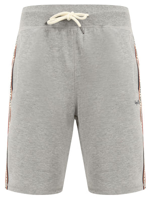 Malibu Surf Jogger Shorts with Tape Detail In Light Grey Marl - Tokyo Laundry