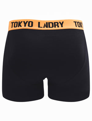 Northington (2 Pack) Boxer Shorts Set in Blazing Orange / Nautical Blue - Tokyo Laundry