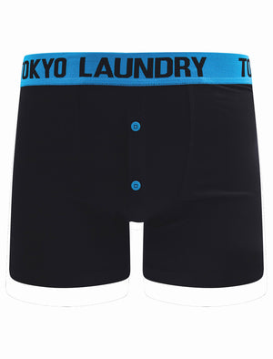 Northington (2 Pack) Boxer Shorts Set in Swedish Blue / Light Grey Marl - Tokyo Laundry