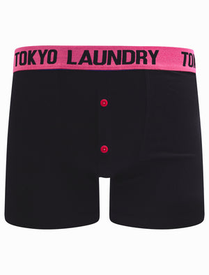Northington (2 Pack) Boxer Shorts Set in Virdian Green / Raspberry Rose - Tokyo Laundry