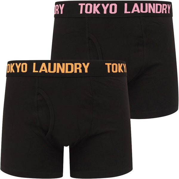 Parkfields (2 Pack) Boxer Shorts Set in Sachet Pink / Blazing Orange - Tokyo Laundry