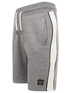 Pebble Beach Grindle Jogger Shorts with Side Panels in Light Grey Marl - Tokyo Laundry