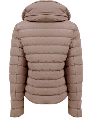 Quince Quilted Puffer Jacket with Extendable Hood in Ginger Snap - Tokyo Laundry