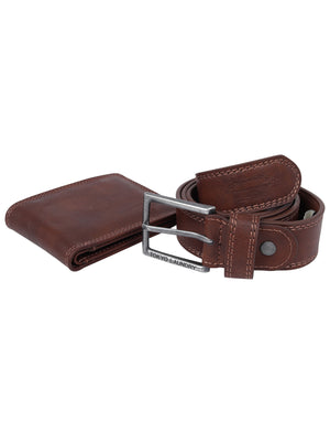 Redhook Faux Leather Belt and Wallet Gift Set in Tan - Tokyo Laundry