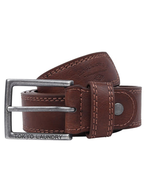 Redhook Faux Leather Belt and Wallet Gift Set in Tan - Tokyo Laundry