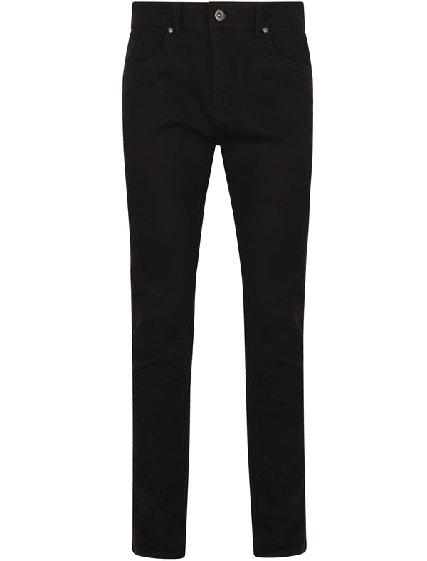 Rowley Slim Fit Denim Jeans in Black Denim - Tokyo Laundry