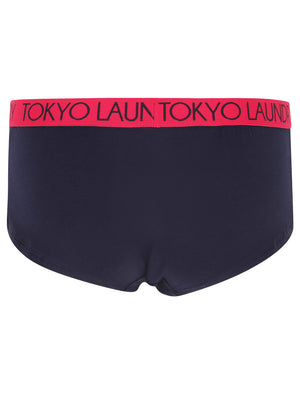 Taylor (5 Pack) Assorted Hipster Briefs In Orient Blue / Raspberry Radience / Bright Rose / Clematis Blue / Eclipse Blue - Tokyo Laundry