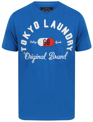 Ticaboo Applique Motif Cotton Jersey T-Shirt In Jet Blue - Tokyo Laundry