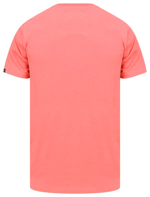 Travis Applique Motif Cotton Jersey T-Shirt in Peach Blossom - Tokyo Laundry